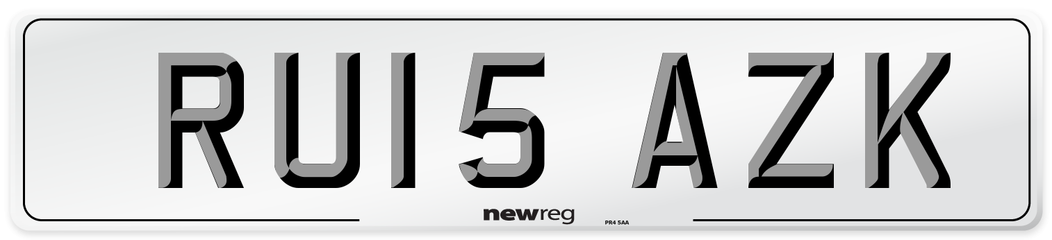 RU15 AZK Number Plate from New Reg